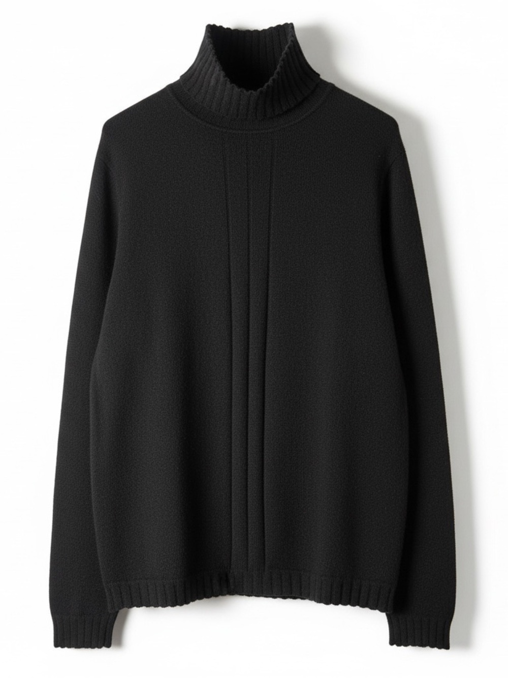 Metropolitan View Turtleneck Sweater Women M Black Like New Cashmere Knit